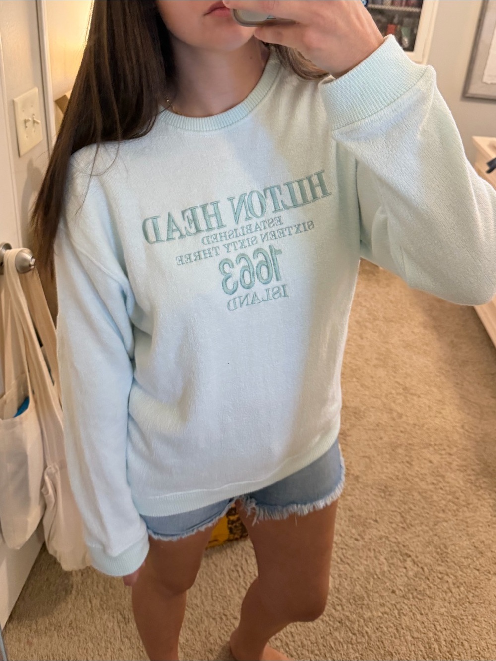 Hilton Head Light Blue Crewneck Sweatshirt